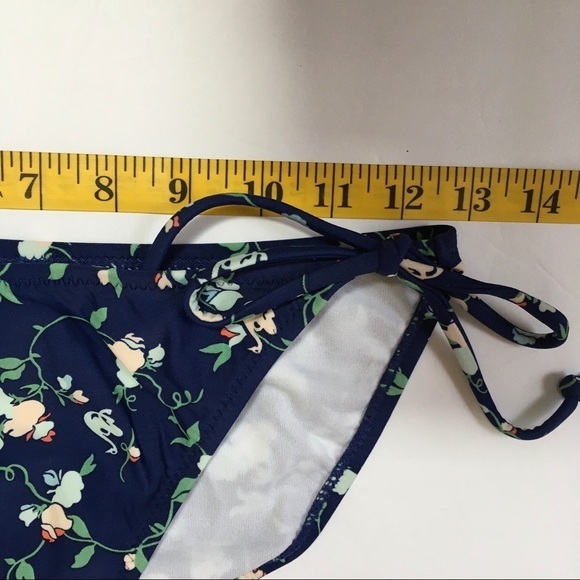 QUICKSILVER Blue Floral Side-Tie String Bikini Bottom NWOT - Picture 10 of 13